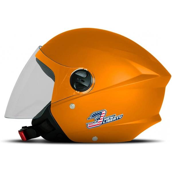 CAPACETE NEW LIBERTY THREE ELITE FOSCO 58 TIME ORANGE PROTORK