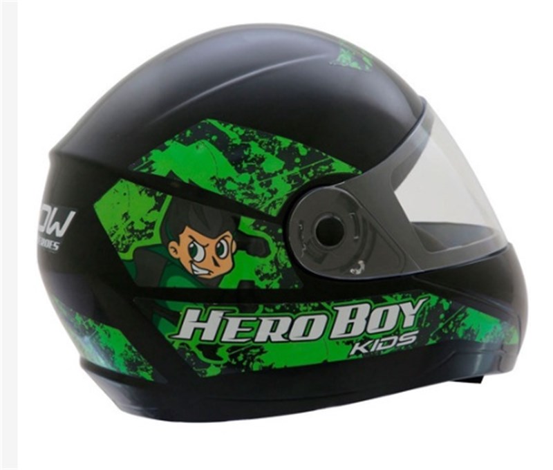 CAPACETE GOW INFANTIL HERO BOY 54 PRETO VERDE