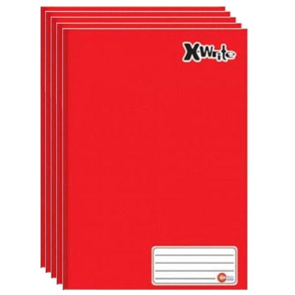 CADERNO BROCHURA 1/4 C.DURA 48FLS.VERMELHO PCT/10 MAXIMA