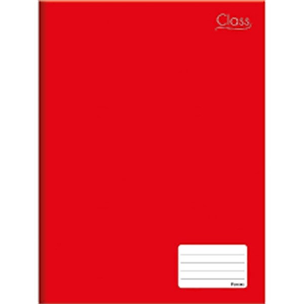 CADERNO BROCHURA 1/4 C.DURA 80FLS.VERMELHO PCT/10 FORONI