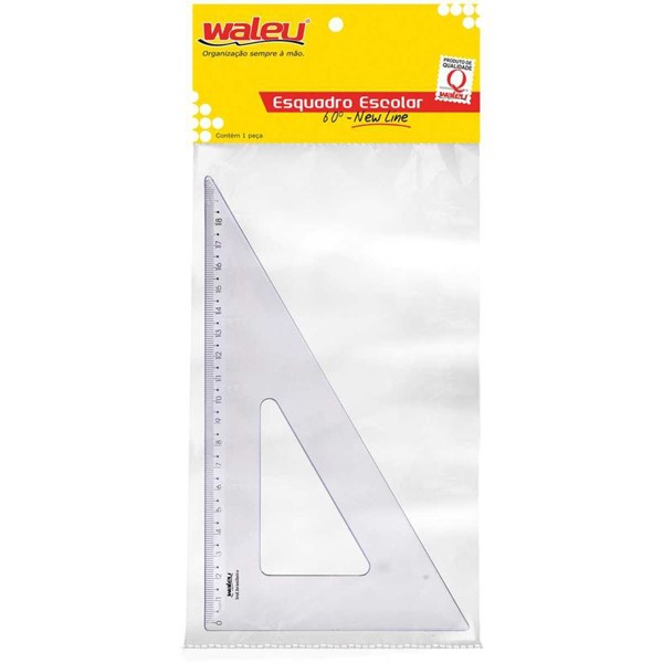 ESQUADRO ESCOLAR MAXCRIL 60 GRAUS NEW LINE  UNID.