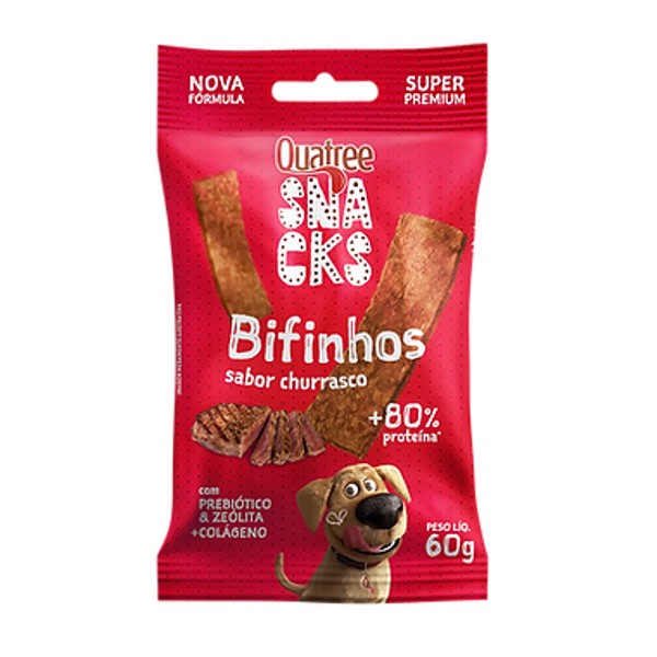 Quatree Snacks Bifinhos Sabor Churrasco 60g