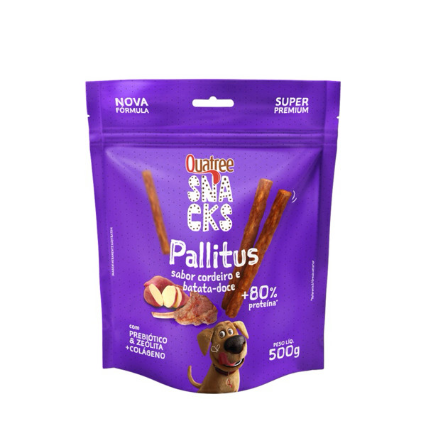 Quatree Snacks Pallitus Sabor Cordeiro e Batata Doce 500G