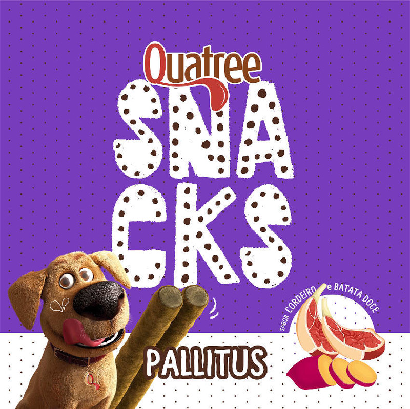 Quatree Snacks Pallitus Sabor Cordeiro e Batata Doce 500G