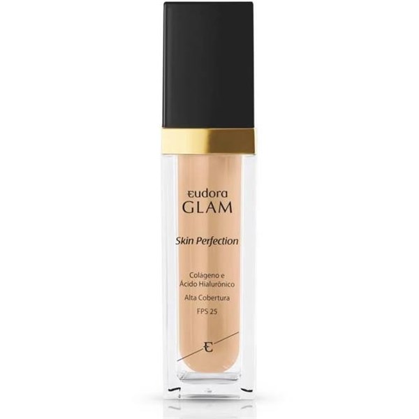 EUDORA GLAM BASE LIQUIDA SKIN PERFECTION COLAGENO E HIALURONICO FPS25 COR60 30ML