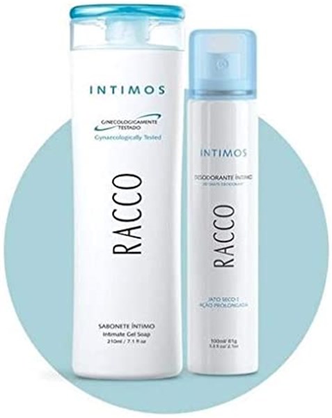 KIT RACCO COM 1 DESODORANTE INTIMO JATO SECO 100ML + 1 SABONETE LIQUIDO INTIMO 210ML