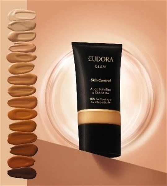 EUDORA GLAM BASE LIQUIDA SKIN CONTROL EFEITO MATE COR 00 30ML