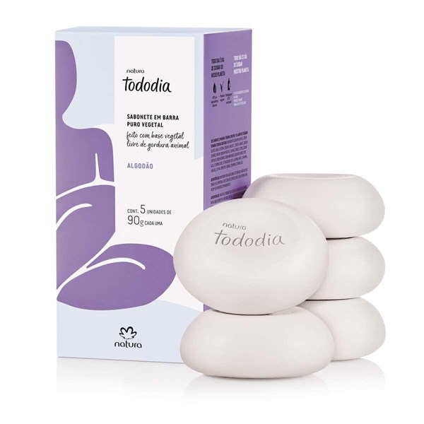 NATURA TODODIA SABONETE EM BARRA ALGODAO C/5 90G