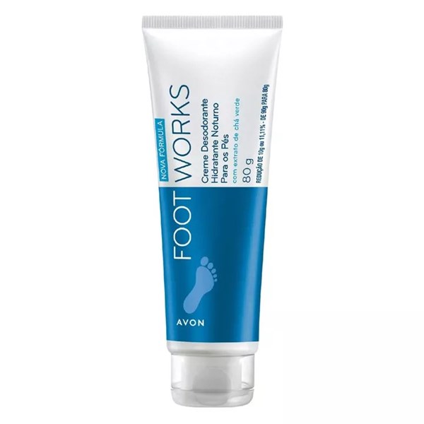 AVON FOOT WORKS CREME DESO HIDRATAÇÃO NOTURNA PARA OS PÉS 80G