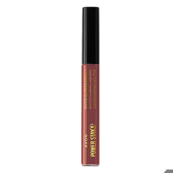 AVON POWER STAY BATOM LIQUIDO MATTE GLITTER EFFECT NUDE PEROLA 7ML