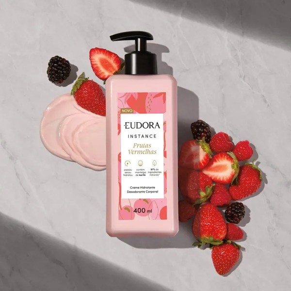 EUDORA INSTANCE HIDRATANTE CORPORAL FRUTAS VERMELHAS 400ML