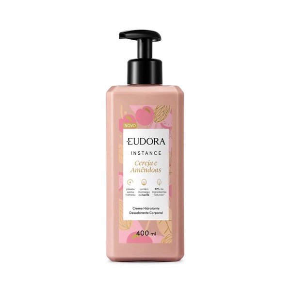 EUDORA  INSTANCE HIDRATANTE CORPORAL CEREJA E AMENDOAS 400ML
