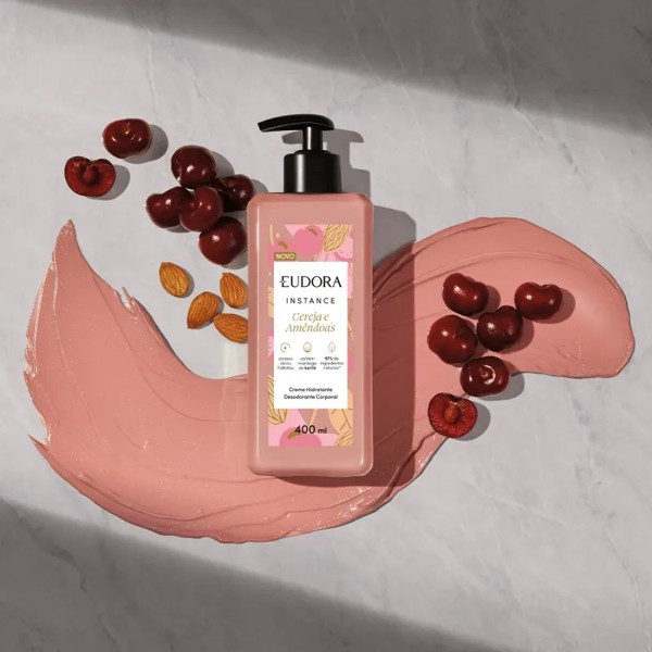 EUDORA  INSTANCE HIDRATANTE CORPORAL CEREJA E AMENDOAS 400ML