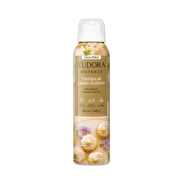 EUDORA INSTANCE DOCES FINOS SABONETE EM MOUSSE TARTELETE DE LIMAO SICILIANO 150ML