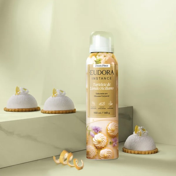 EUDORA INSTANCE DOCES FINOS SABONETE EM MOUSSE TARTELETE DE LIMAO SICILIANO 150ML