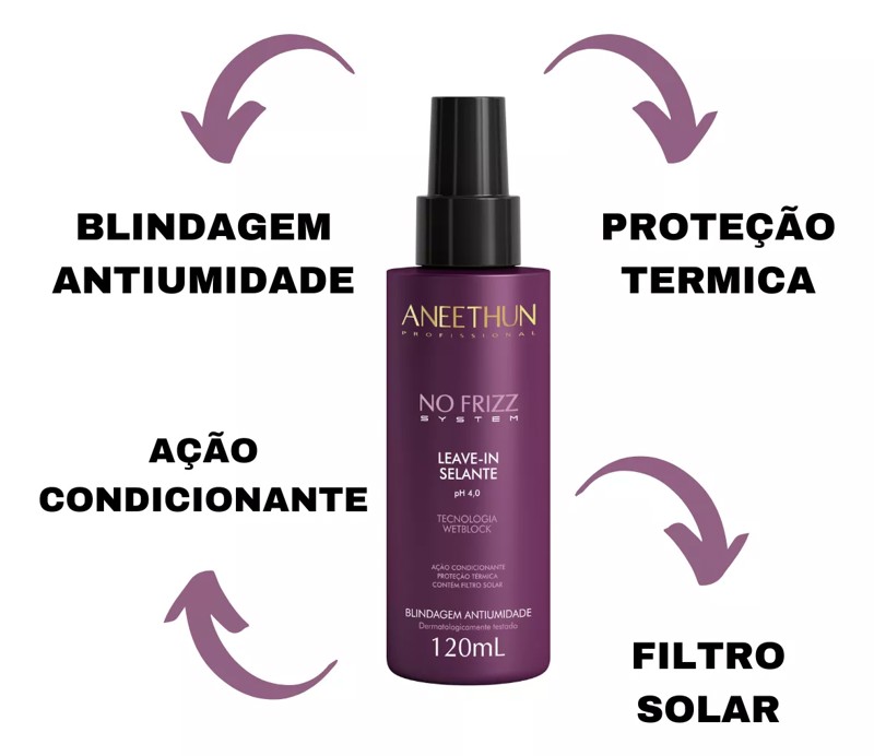 ANEETHUN NO FRIZZ BLINDAGEM ANTIUMIDADE LEAVE IN SELANTE 120ML