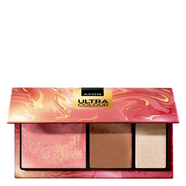 AVON ULTRA COLOR PALETA FACIAL CONTORNO 3 EM 1 GOLDEN HOUR 3,8G