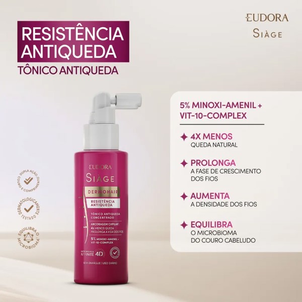EUDORA SIAGE DERMOHAIR TONICO ANTIQUEDA CONCENTRADO 100ML