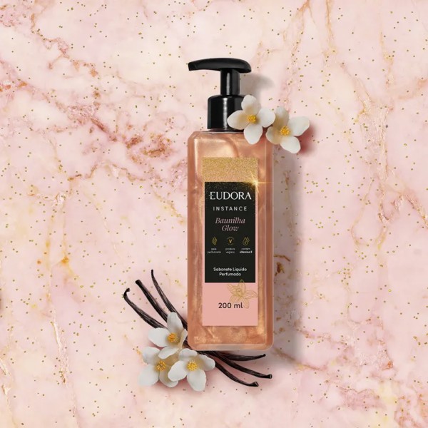 EUDORA INSTANCE SABONETE LIQUIDO BAUNILHA GLOW 200ML