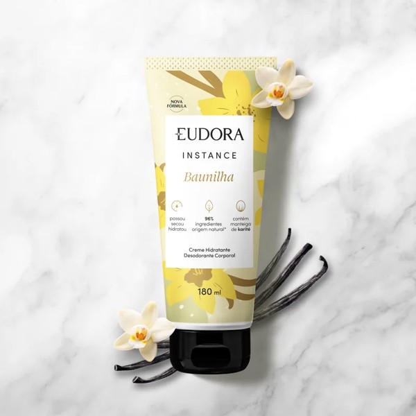 EUDORA INSTANCE LOCAO HIDRATANTE CORPORAL BAUNILHA 180ML