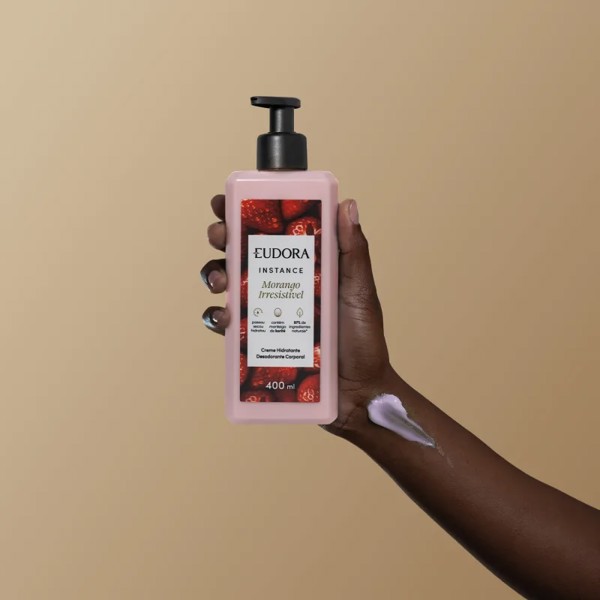 EUDORA INSTANCE CREME HIDRATANTE MORANGO IRRESISTIVEL 400ML