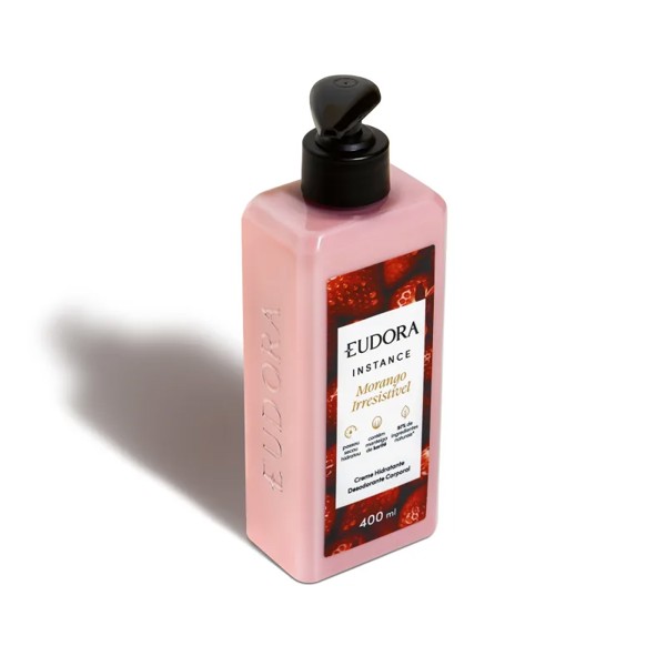 EUDORA INSTANCE CREME HIDRATANTE MORANGO IRRESISTIVEL 400ML