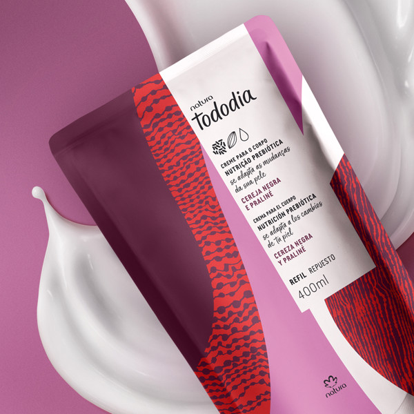 NATURA TODODIA HIDRATANTE CORPORAL CEREJA NEGRA E PRALINE 400ML REFIL