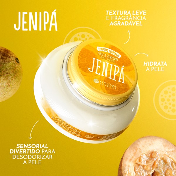 LOCCITANE AU BRESIL COMPOTAS CORPORAIS JENIPA SOUFLE CORPORAL 200ML