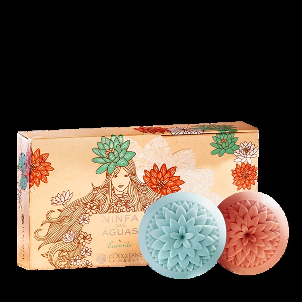 LOCCITANE AU BRESIL FLOR NINFA DAS AGUAS ENCANTO KIT SABONETE 2X100G