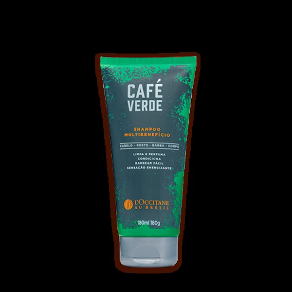 LOCCITANE AU BRESIL CAFE VERDE SHAMPOO MULTIBENEFICIO CABELO ROSTO BARBA CORPO 180ML