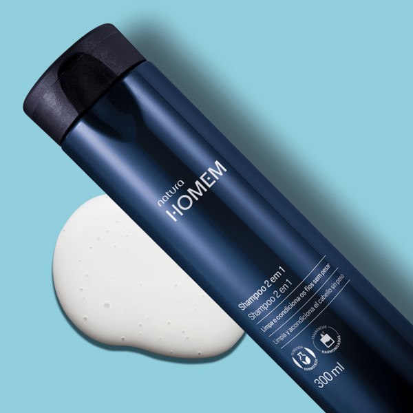 NATURA HOMEM SHAMPOO 2 EM 1 LIMPA E CONDICIONA OS FIOS 300ML