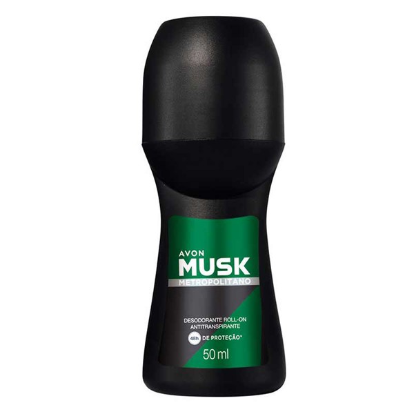 AVON DESODORANTE ANTITRANSPIRANTE ROLL ON MASCULINO MUSK METROPOLITANO 50ML