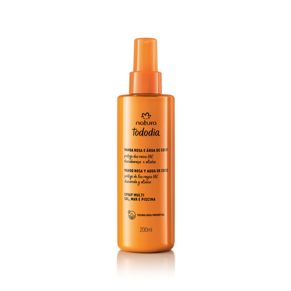 NATURA TODODIA MANGA ROSA E AGUA DE COCO LEAVE IN SPRAY MULTI SOL, MAR E PISCINA 200ML