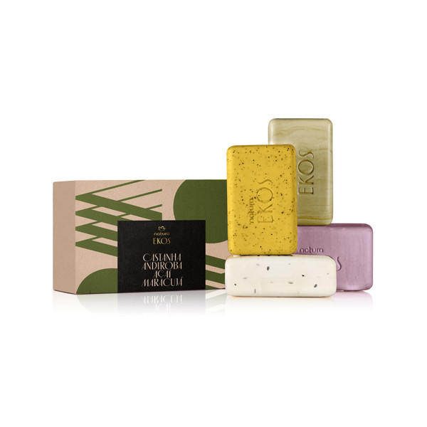 NATURA EKOS SABONETE EM BARRA CASTANHA, ANDIROBA, ACAI, MARACUJA C/4 100G