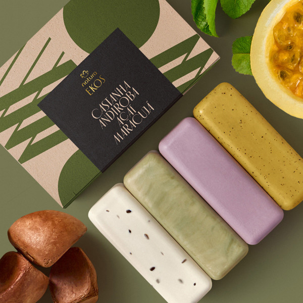 NATURA EKOS SABONETE EM BARRA CASTANHA, ANDIROBA, ACAI, MARACUJA C/4 100G
