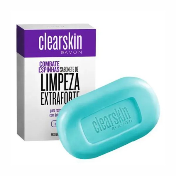 AVON CLEARSKIN SABONETE BARRA LIMPEZA EXTRA FORTE ROSTO E CORPO 70G