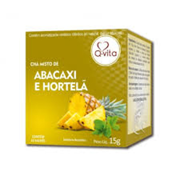 CHA MISTO ABACAXI C/HORTELA QVITA 10G