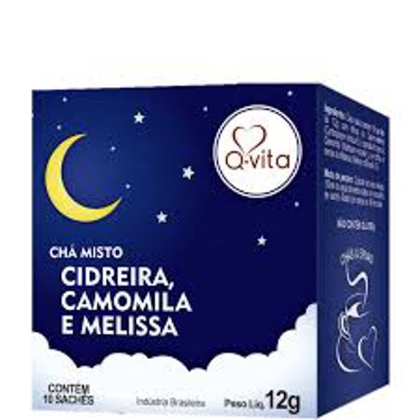 CHA MISTO CIDREIRA/CAMOMILA/MELISSA QVITA 10G