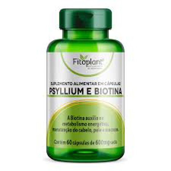 PSYLLIUM E BIOTINA 600MG 60 CPS - FITOPLANT