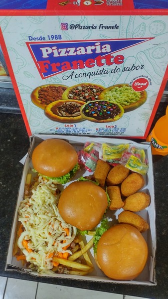 P-10 - 3 LANCHES - 5 SALGADOS + BATATA C/ 5 RECHEIOS