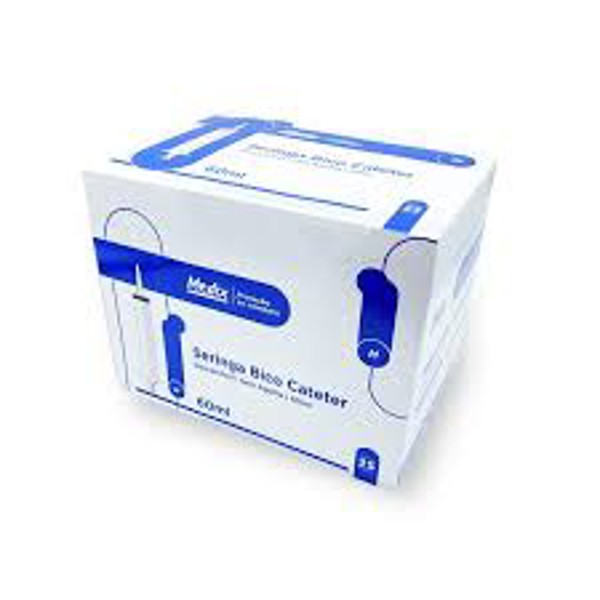 Caixa Seringa 60 mL Medix sem agulha, bico cateter, caixa com 25 unidades