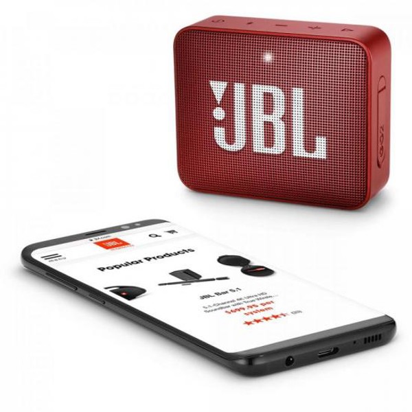 Caixa Multimídia Portátil Bluetooth GO 2 Vermelha JBL