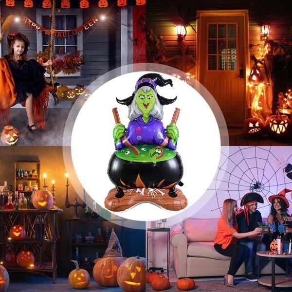 Balão Receita Decoração De Halloween - Bruxa Caldeirão 50 Un