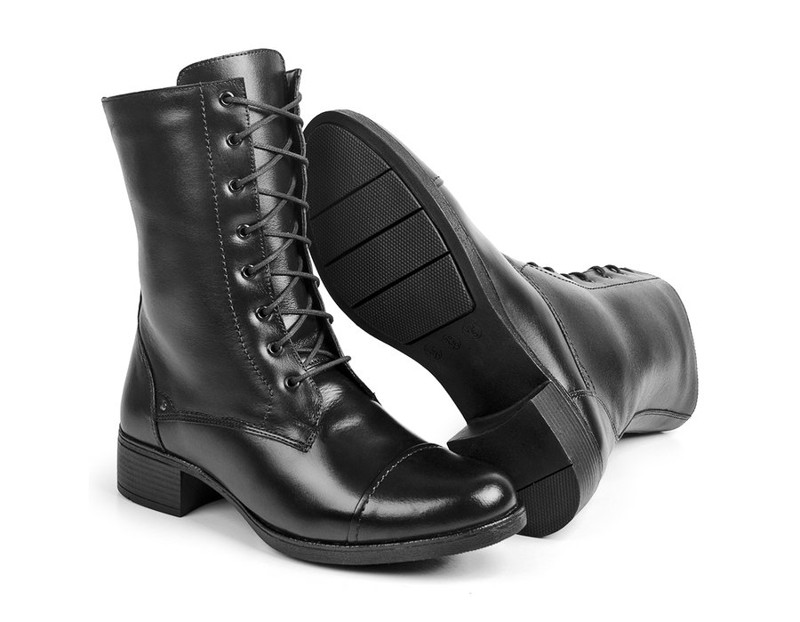 Bota Montaria Cano Médio Bigioni Couro Preto 1004 - GIBBT1004PTO