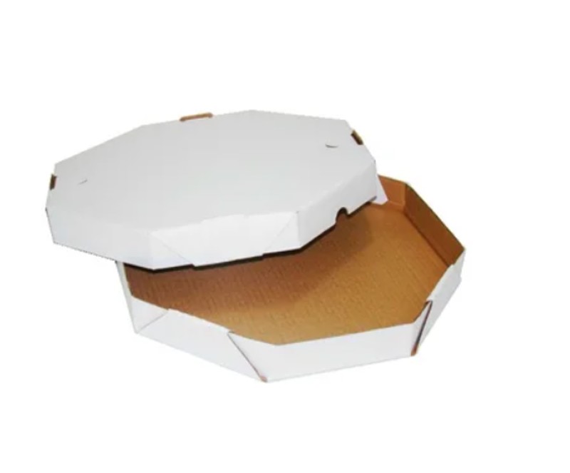 Caixa para Pizza Oitavada Branca 25cm com 10 UNIDADES