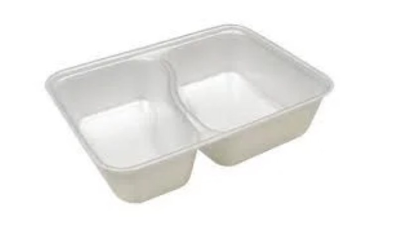 Embalagem Meiwa EPS MO-90/2 Divisórias Funda Branca c/ tampa - 100 Unidades