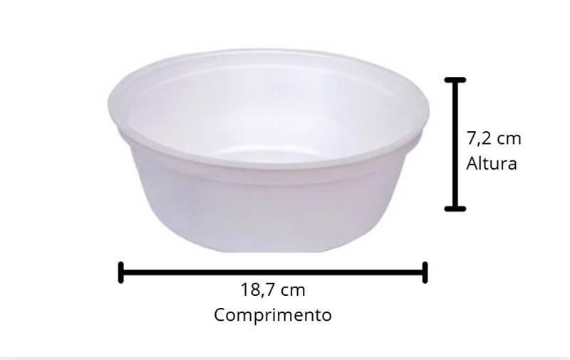 Marmita de Isopor MC1100 Sem Tampa 1,1L -100 Unidades