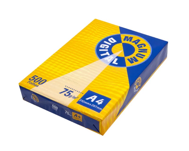 Papel Sulfite A4 75g/m² Branco Magnum Digital | 500 folhas 