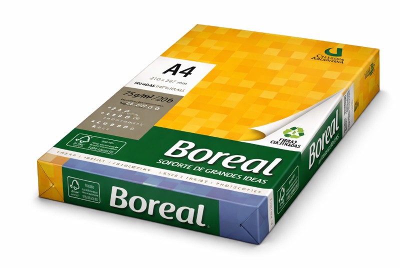 Papel Sulfite A4 75g/m² Branco Boreal | 500 folhas 