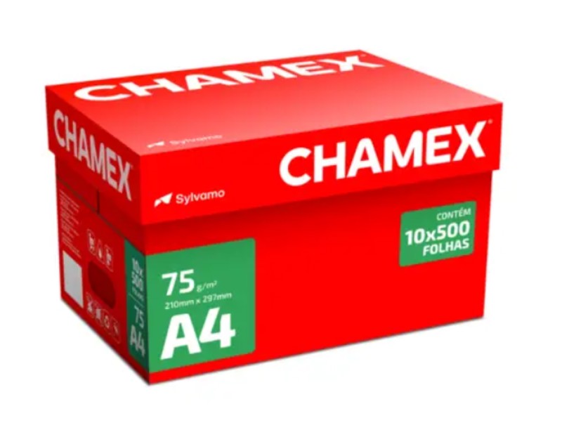 Papel Sulfite A4 75g/m² Branco CHAMEX| 500 folhas 
